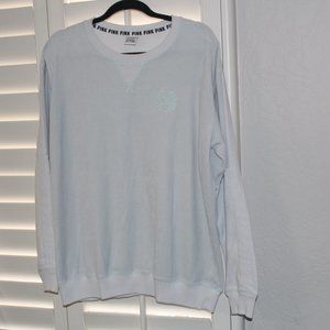 Victoria's Secret Pink Velour Light Mint Green Sweatshirt Size L